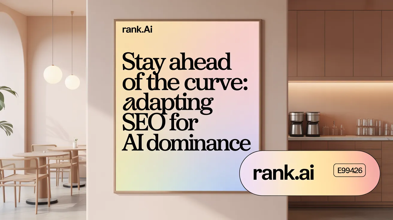 Stay Ahead of the Curve: Adapting SEO for AI Dominance