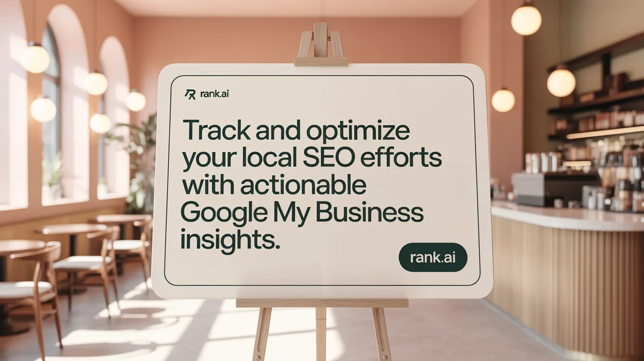 Track and optimize your local SEO efforts with actionable Google My Business insights.