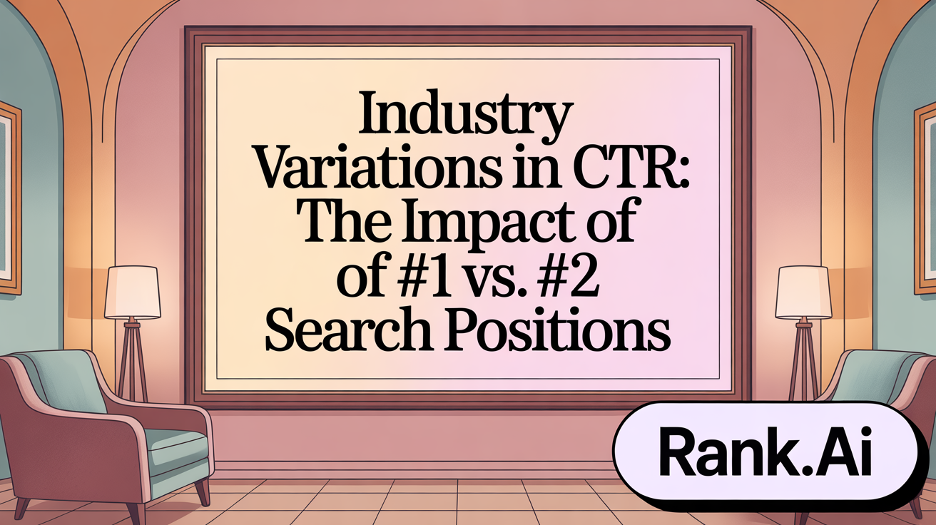 Industry Variations in CTR: The Impact of #1 vs. #2 Search Positions