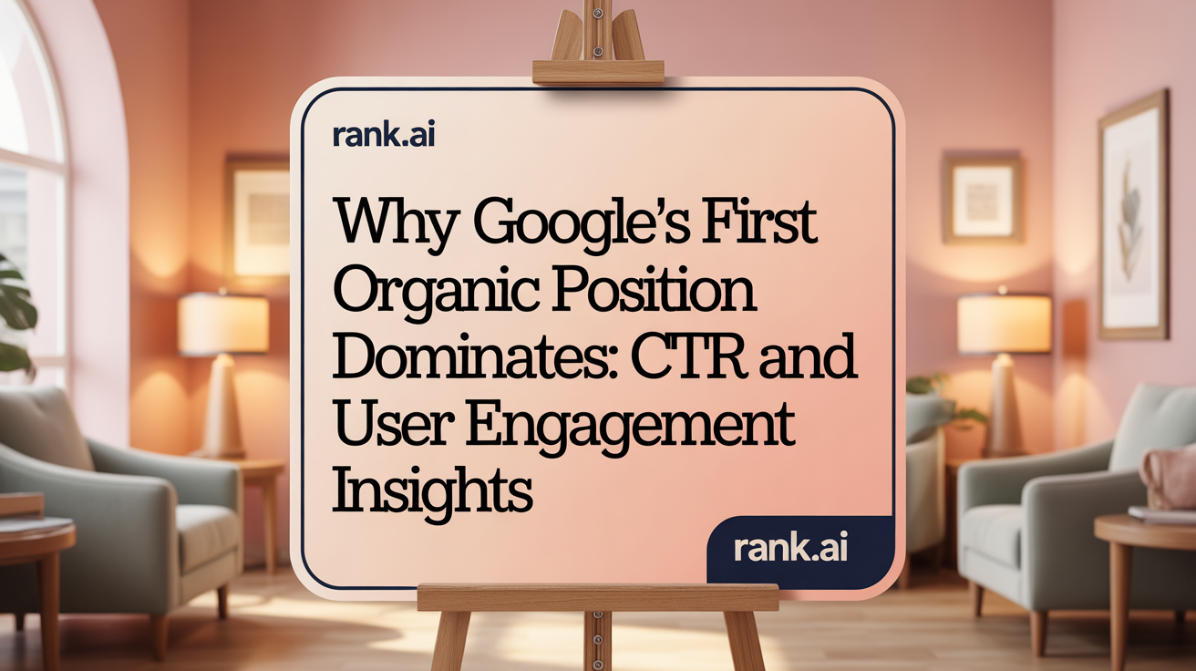 Why Google's First Organic Position Dominates: CTR and User Engagement Insights