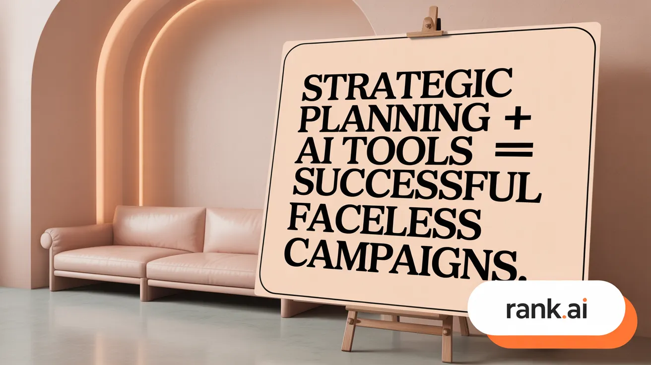 Strategic Planning + AI Tools = Successful Faceless Campaigns