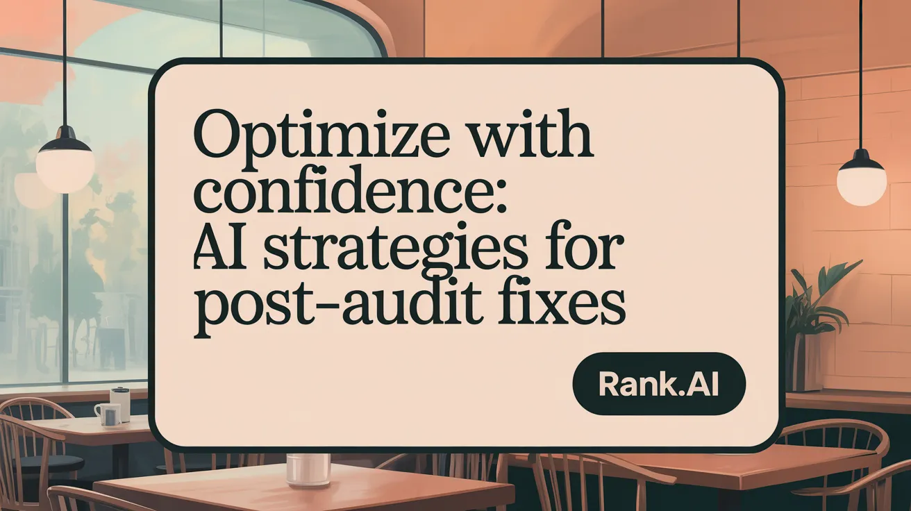 Optimize with Confidence: AI Strategies for Post-Audit Fixes