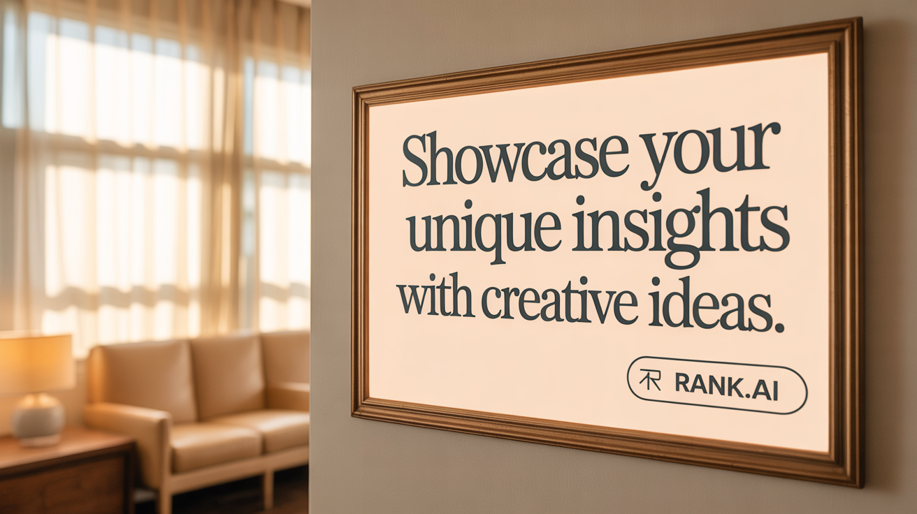 Showcase Your Unique Insights with Original Research