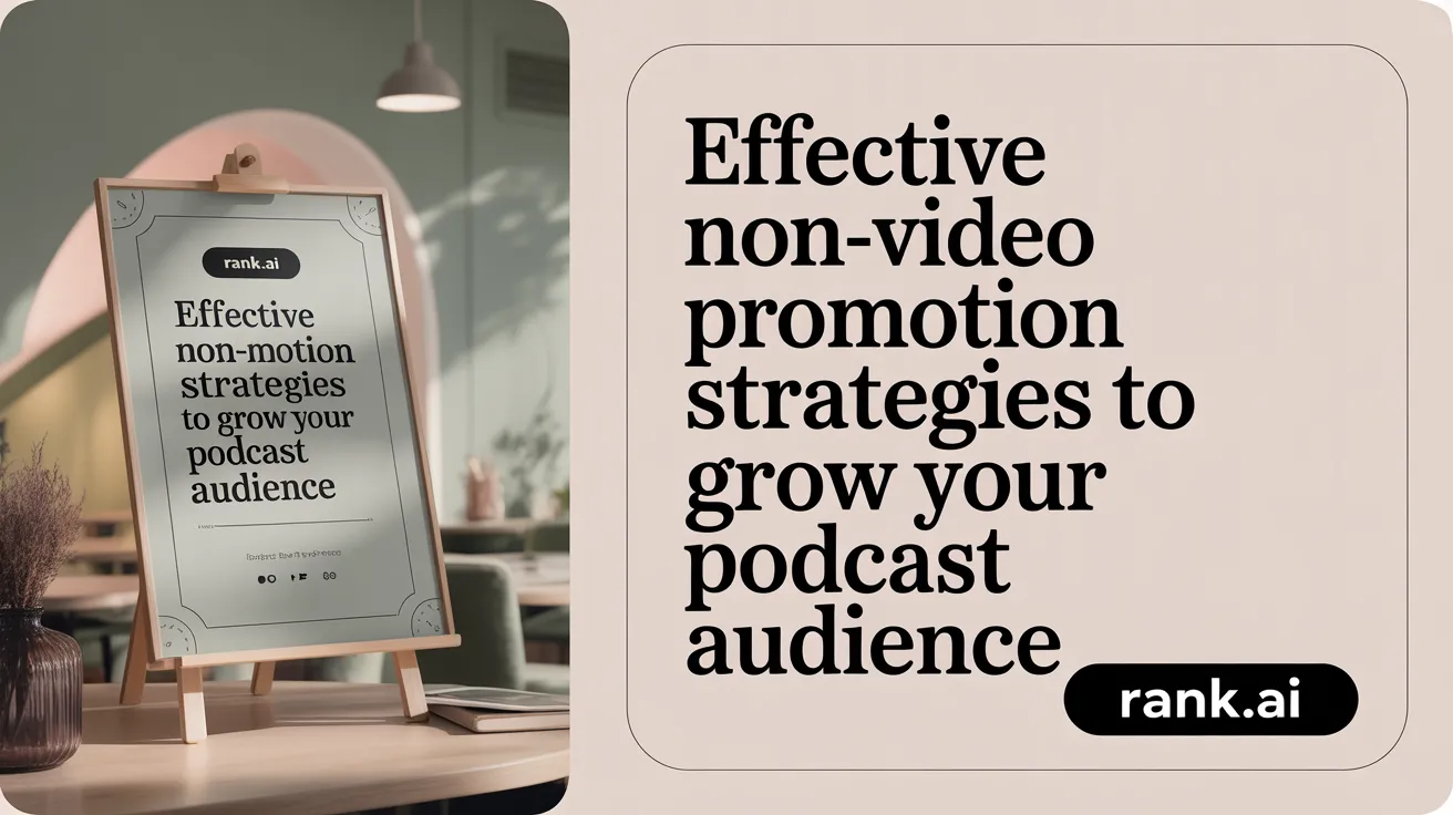Effective Non-Video Promotion Strategies to Grow Your Podcast Audience