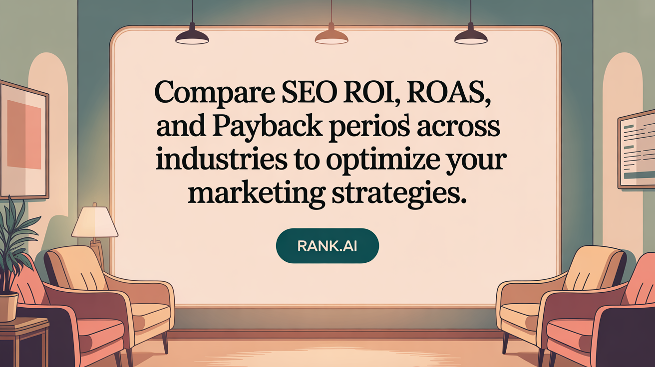 Compare SEO ROI, ROAS, and payback periods across industries to optimize your marketing strategies.