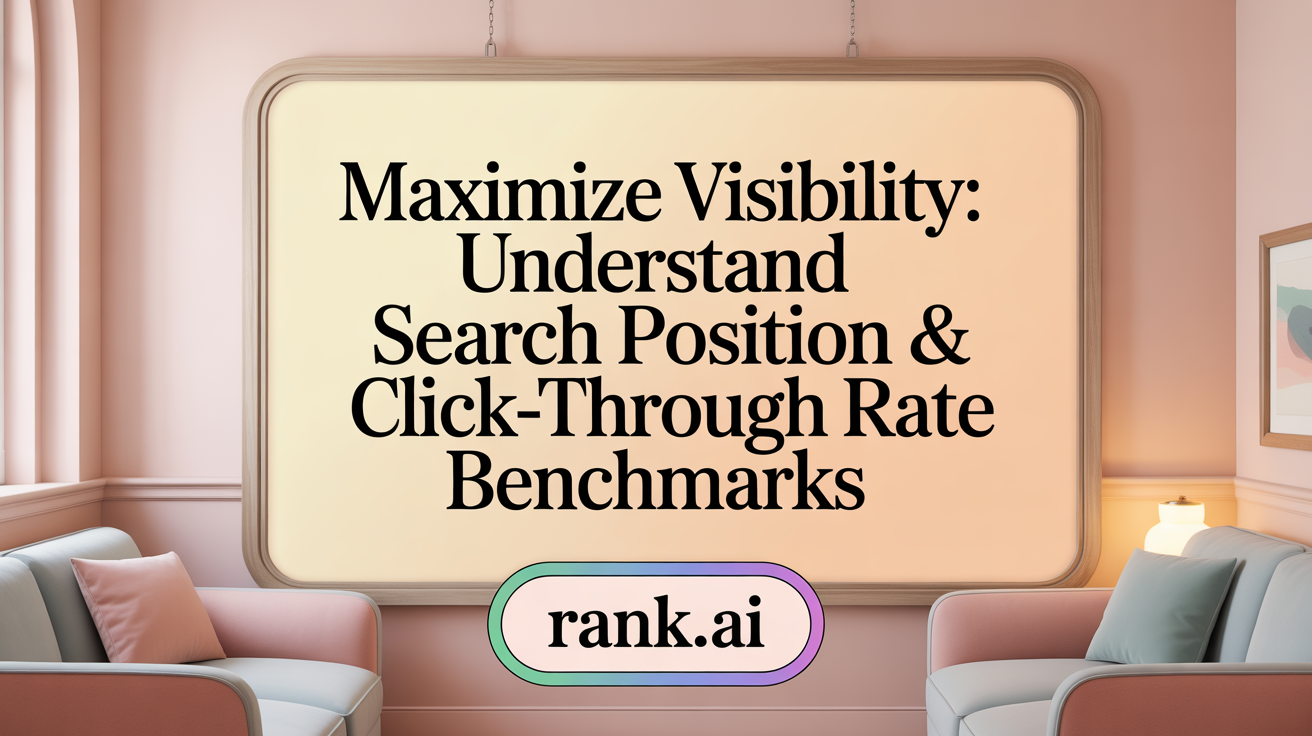 Maximize Visibility: Understand Search Position CTR Benchmarks