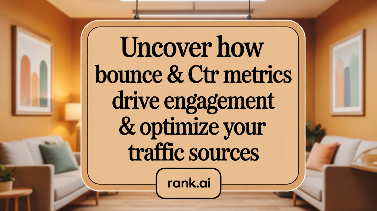 Uncover How Bounce & CTR Metrics Drive Conversions & Optimize Your Traffic Sources