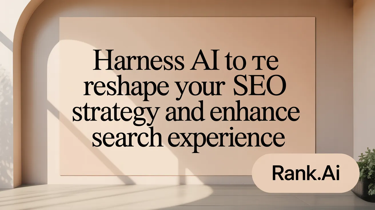 Harness AI to reshape your SEO strategy and enhance search experience