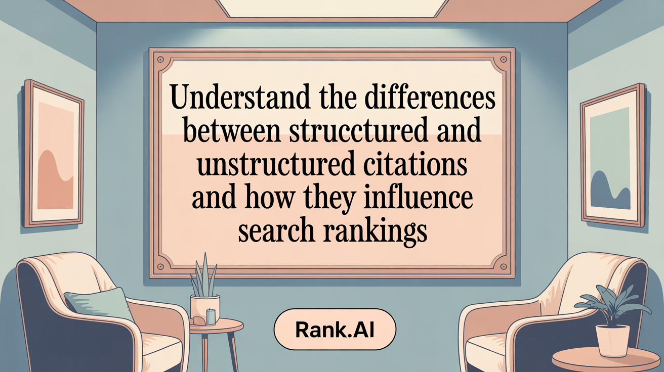Understand the differences between structured and unstructured citations and how they influence search rankings.