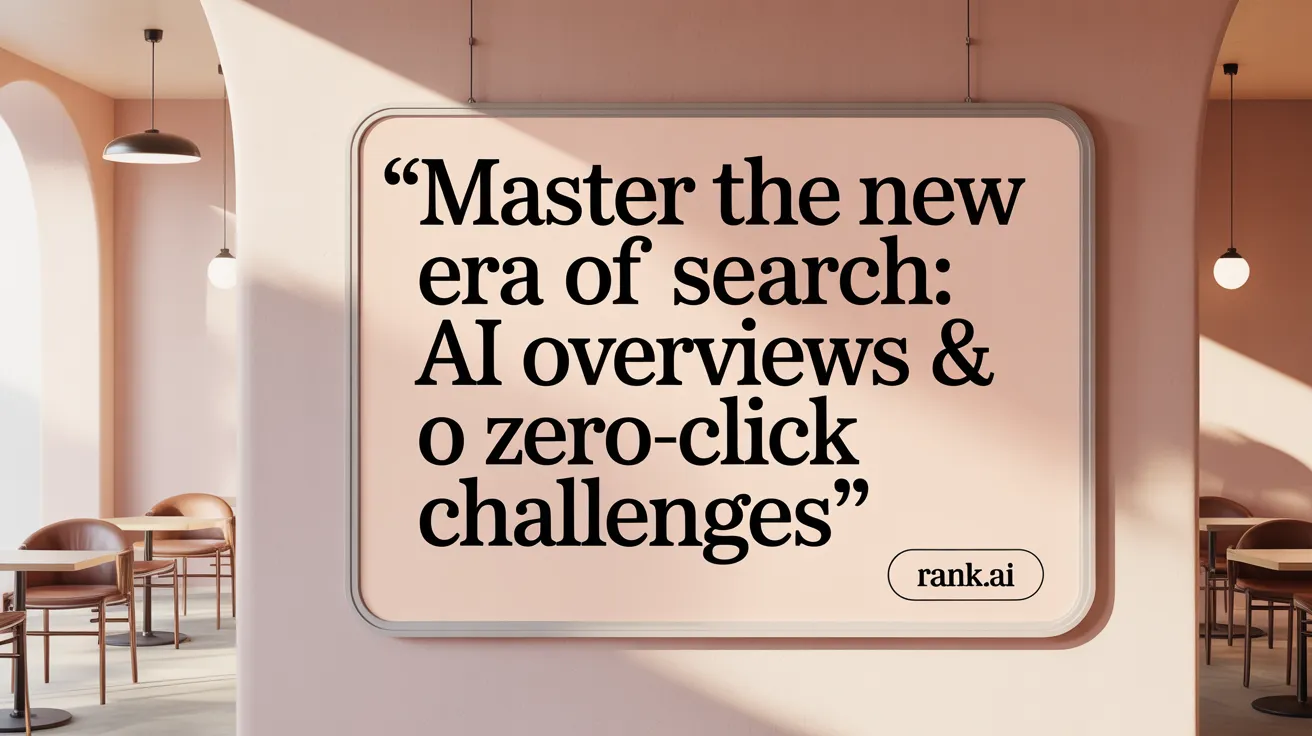 Master the New Era of Search: AI Overviews &amp; Zero-Click Challenges