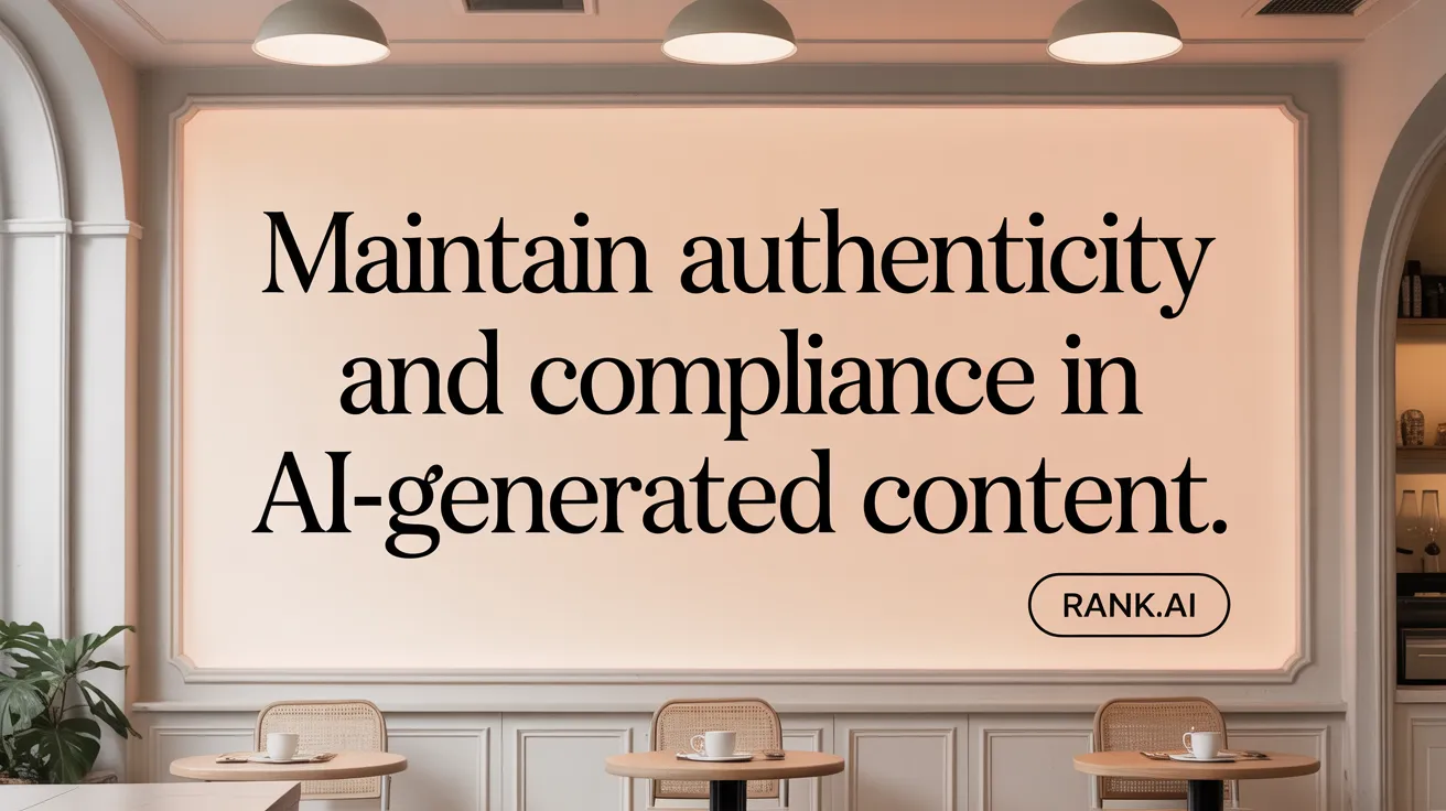 Maintain Authenticity and Compliance in AI-Generated Content
