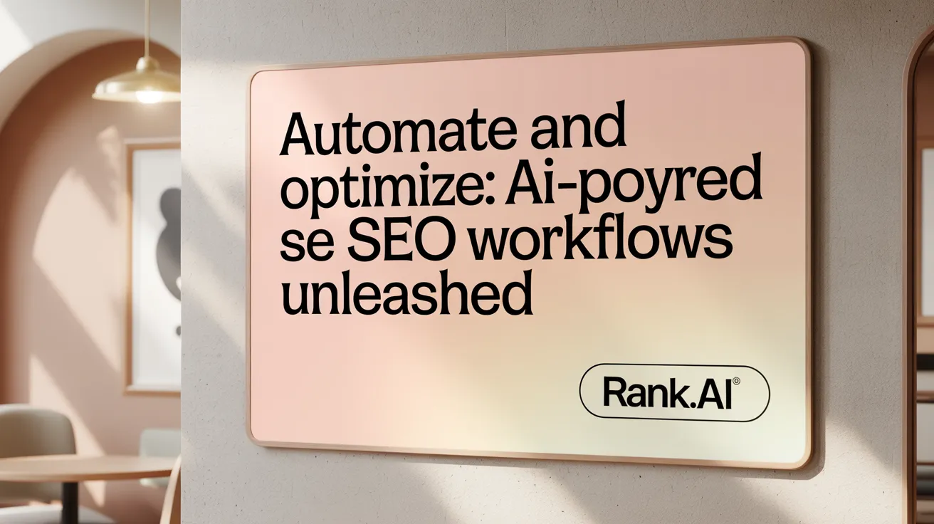 Automate and Optimize: AI-Powered SEO Workflows Unleashed