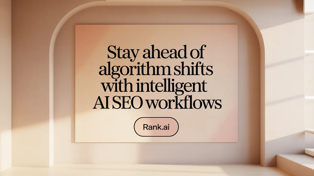 Stay Ahead of Algorithm Shifts with Intelligent AI SEO Workflows