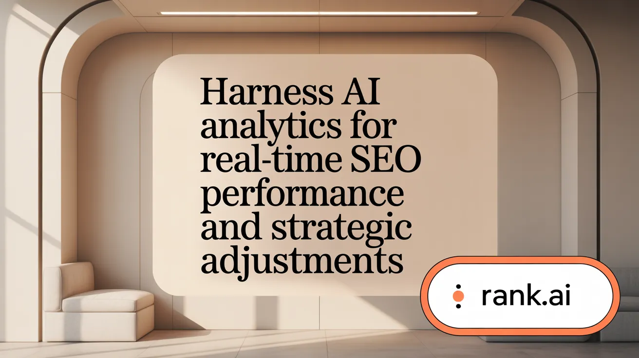 Harness AI analytics for real-time SEO performance and strategic adjustments