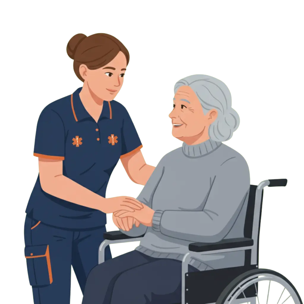 signora anziana assistita