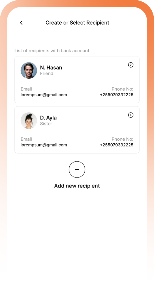Recipient management