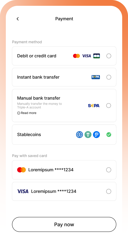 Payment options