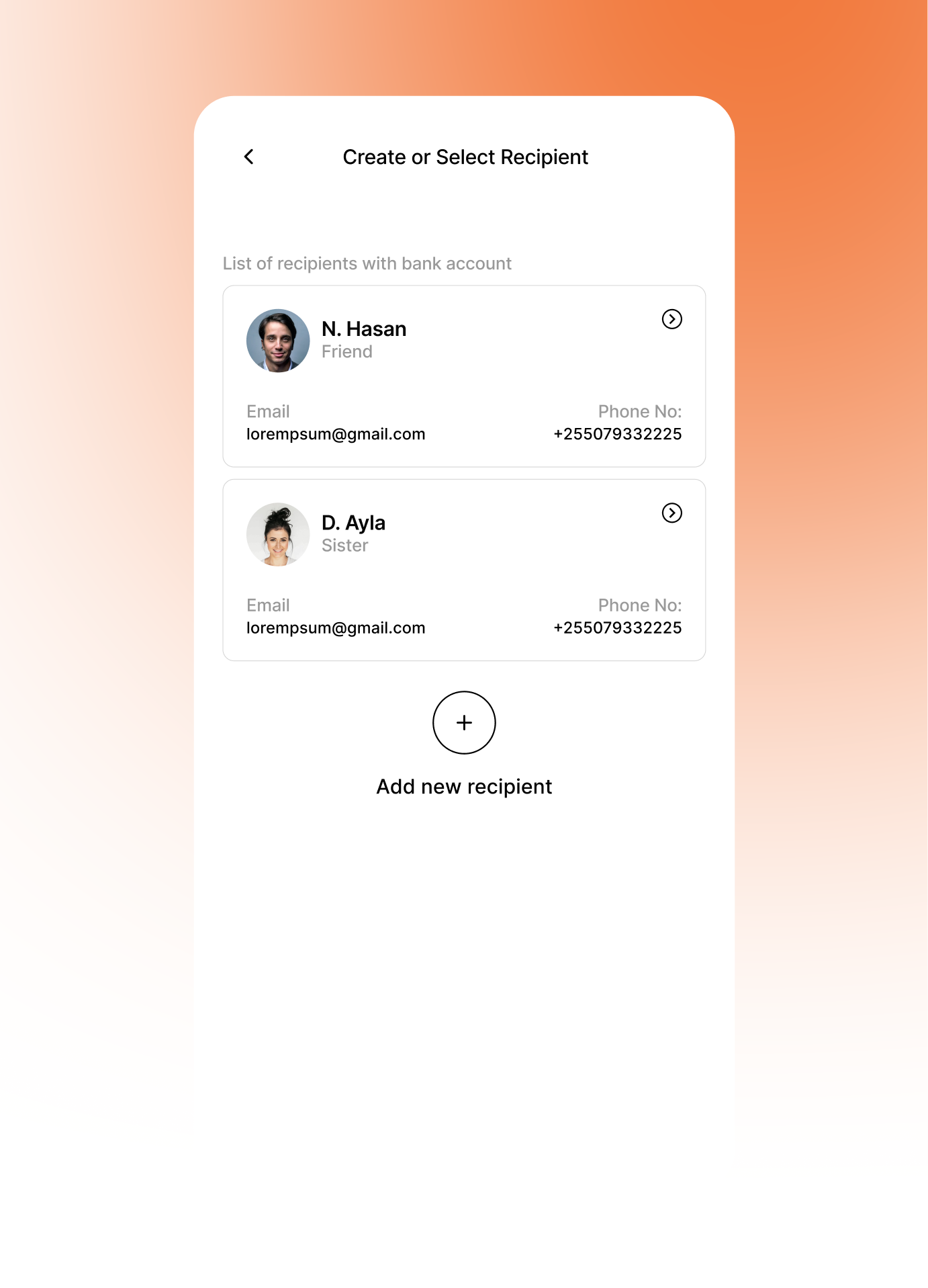 Recipient management