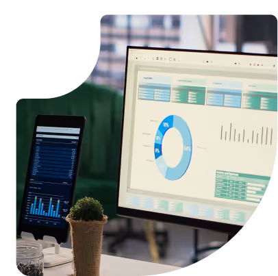 Computer screen with analytics dashboard with AI and ML workflow challenges