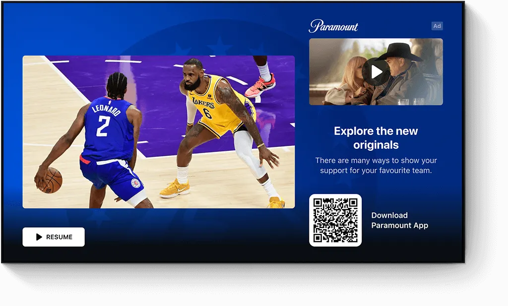 StreamLayer standard pause ad unit in Sidebar / L-Bar / Squeezeback format