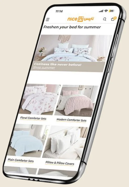 Nice Stores KSA website on mobile