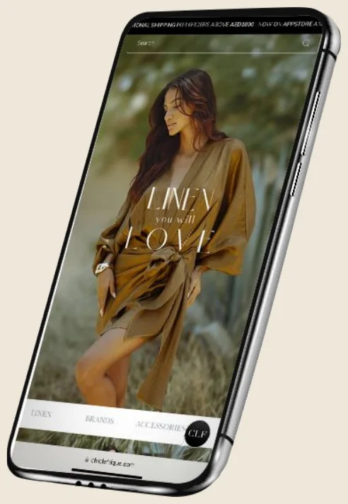Chic Le Frique UAE website on mobile