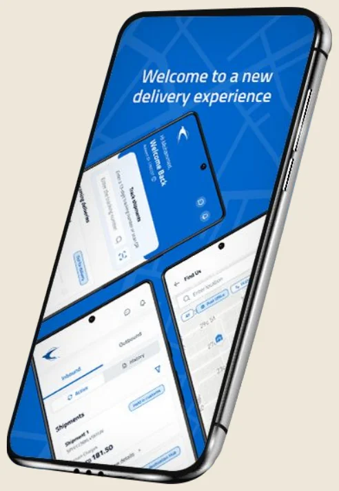 Emirates Post UAE website on mobile