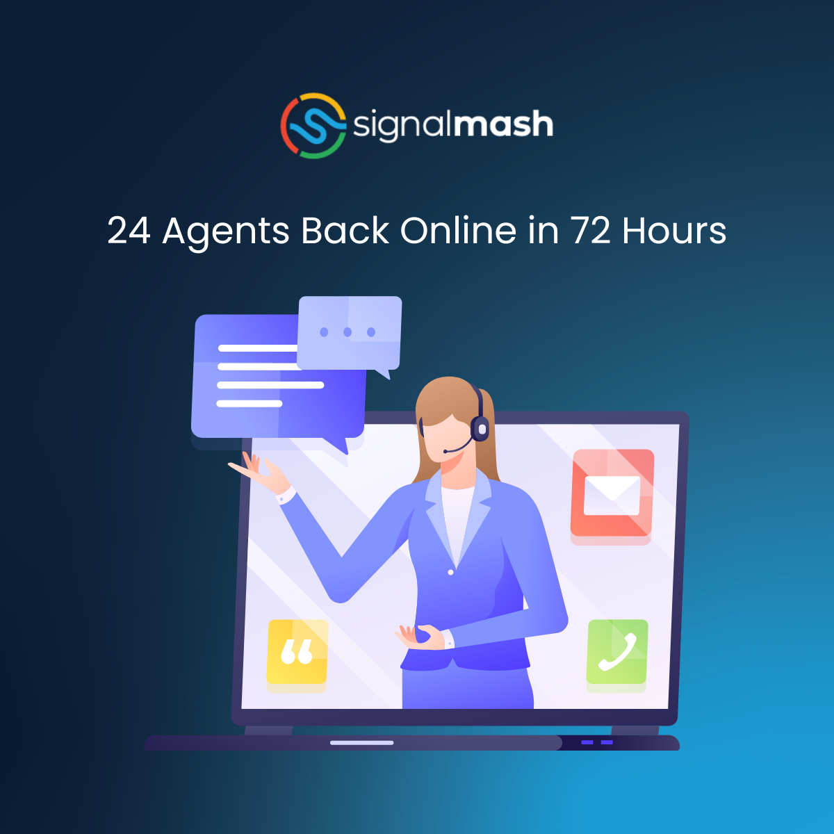 24 Agents Back Online in 72 Hours