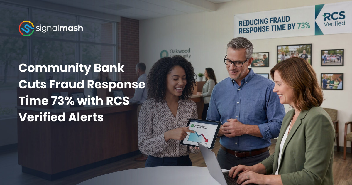 Community Bank Cuts Fraud Response Time 73% with RCS Verified Alerts