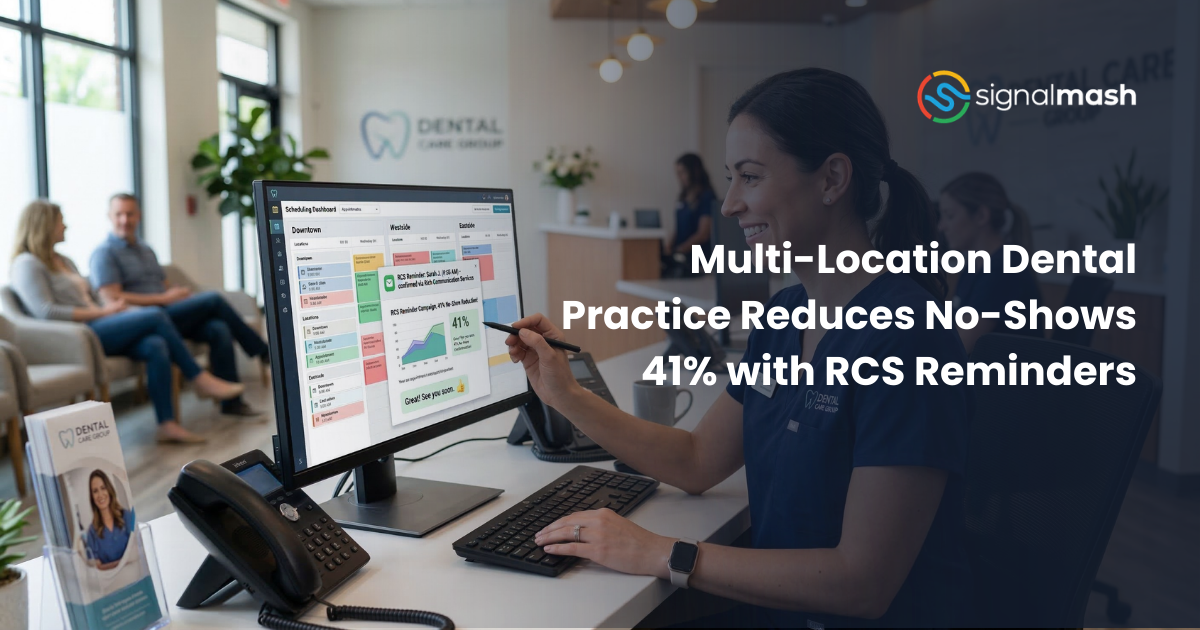 Multi-Location Dental Practice Reduces No-Shows 41% with RCS Reminders