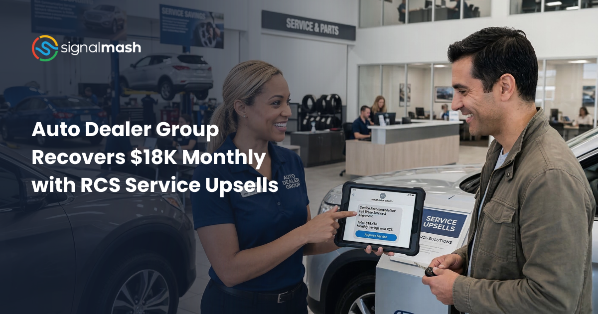 Auto Dealer Group Recovers $18K Monthly with RCS Service Upsells
