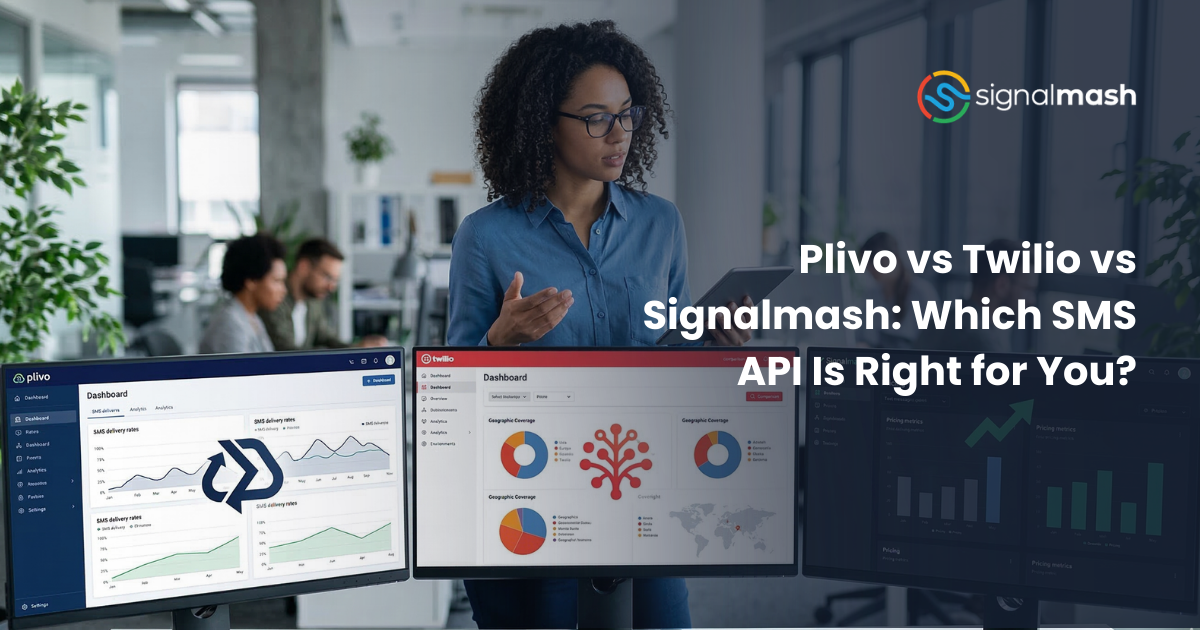 Plivo vs Twilio vs Signalmash: Which SMS API Is Right for You?