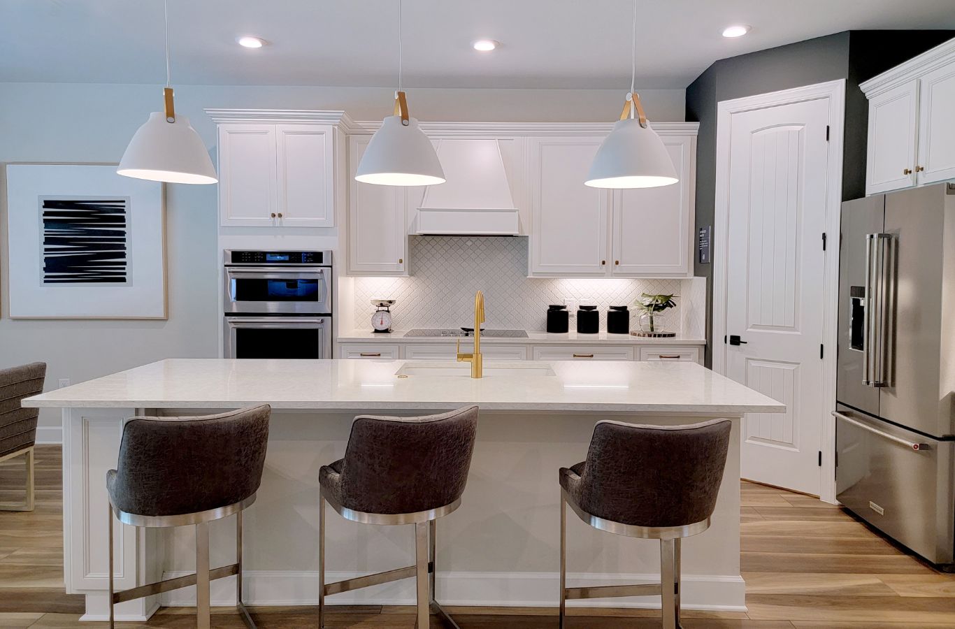 A CJM Cleaning professional expertly cleaning a kitchen in Westfield, NJ, highlighting the local advantages of using trusted cleaning services.