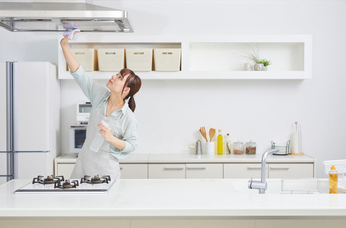 A CJM Cleaning team member performing cleaning services in Edison, NJ, showing the value of hiring a trusted local expert for efficient, detailed work.