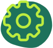 a icon of a green cog