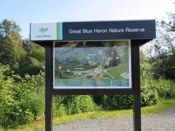 Map of Great Blue Heron Nature Reserve trails and pathways