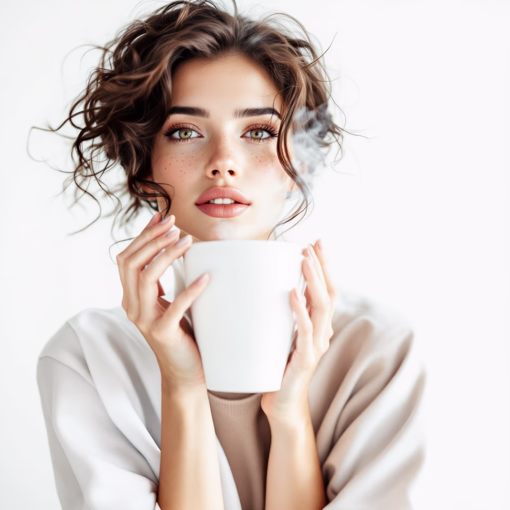 [headshot] image of customer (for a coffee shop & cafe)