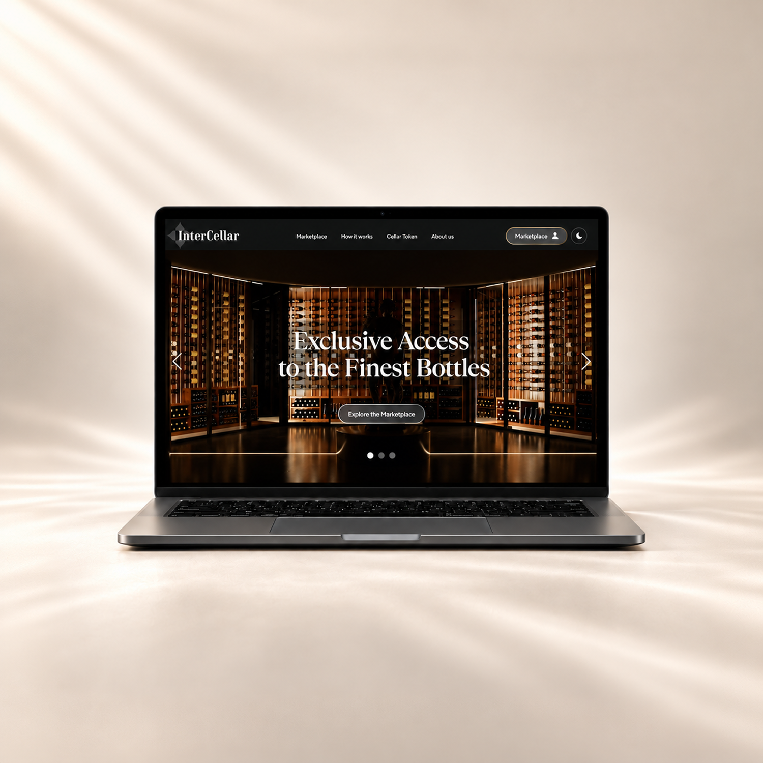 Intercellar website displayed on a laptop.