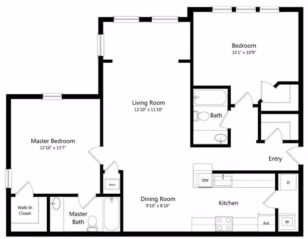 Two Bedroom A layout