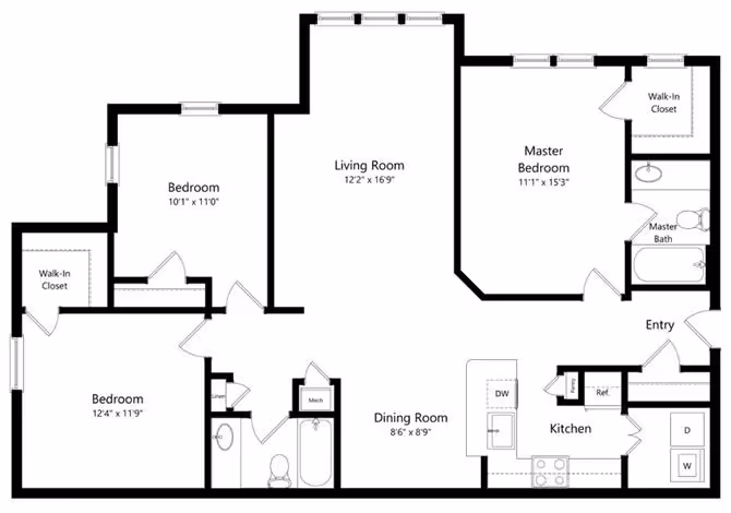 Three Bedroom B layout