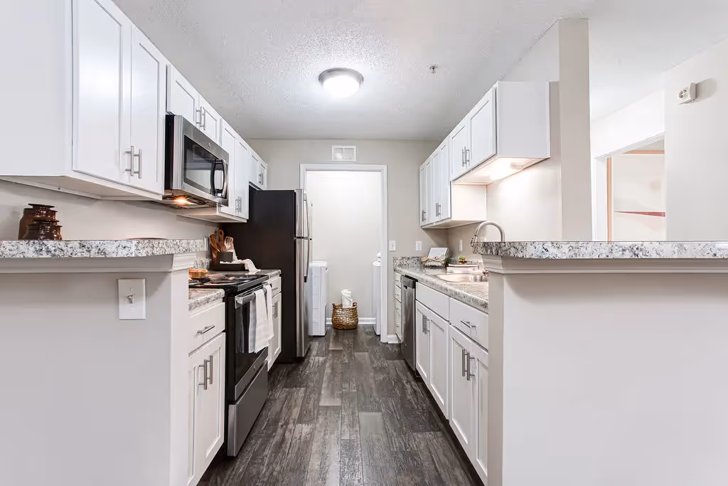Stainless steel fridge in kitchen