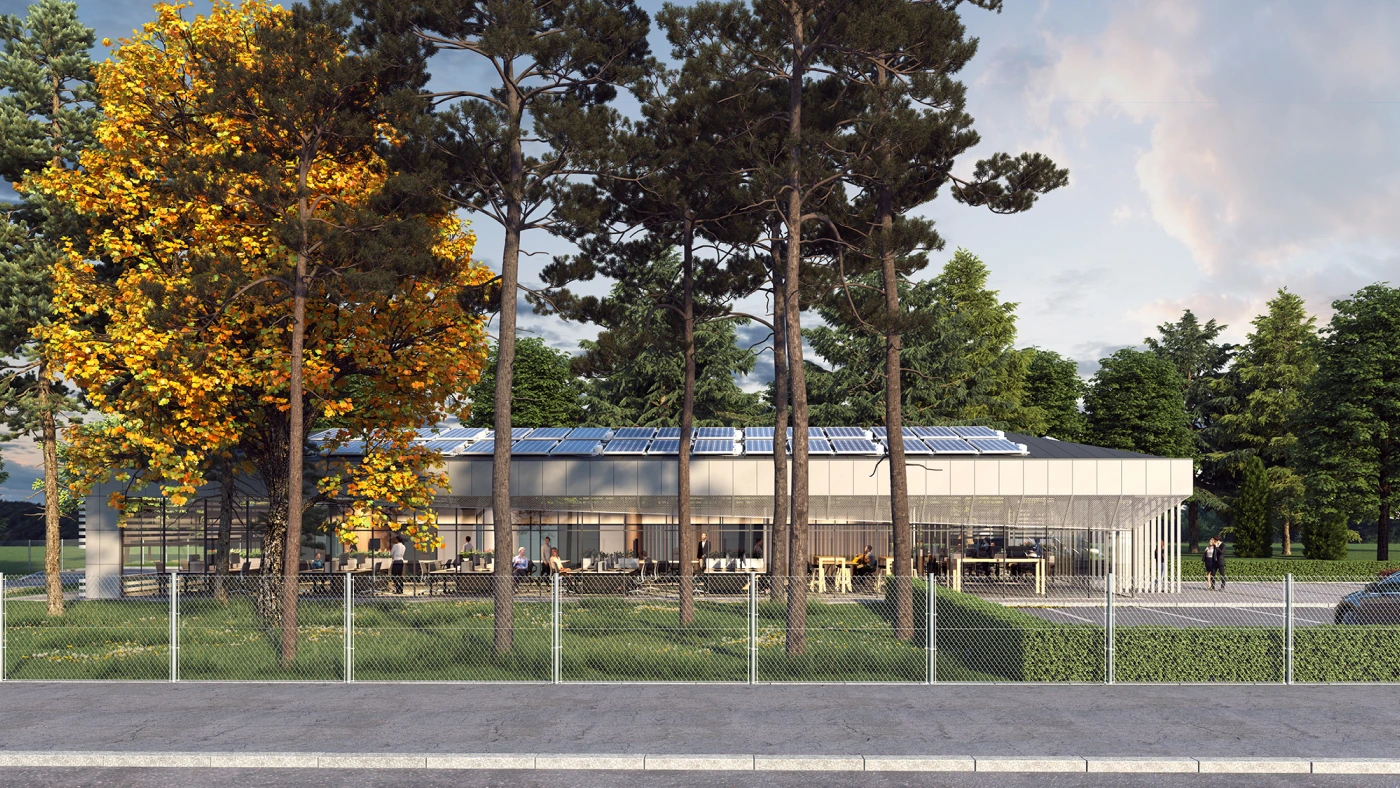 radiance-visual-architecture-3D-render-rendering-high-trees-behind-building