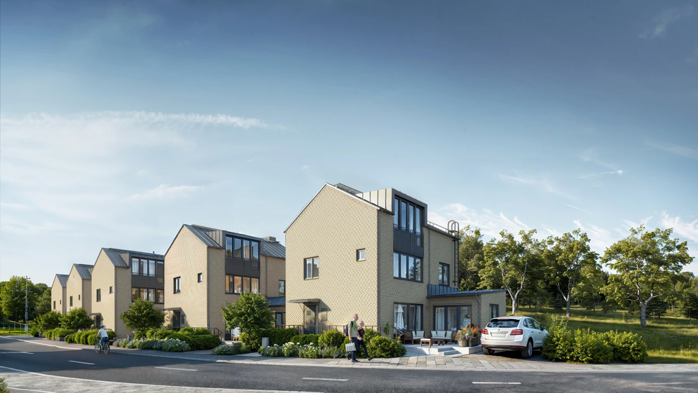 radiance-visual-architecture-3D-render-rendering-white-houses-driveway