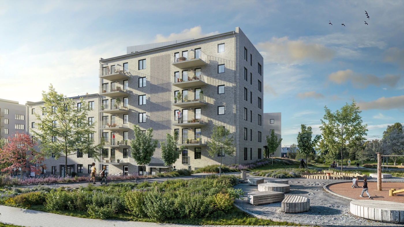 radiance-visual-real-estate-3D-render-rendering-white-building-with-playground