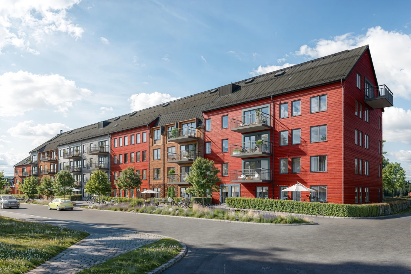 radiance-visual-real-estate-3D-render-rendering-red-brown-white-building