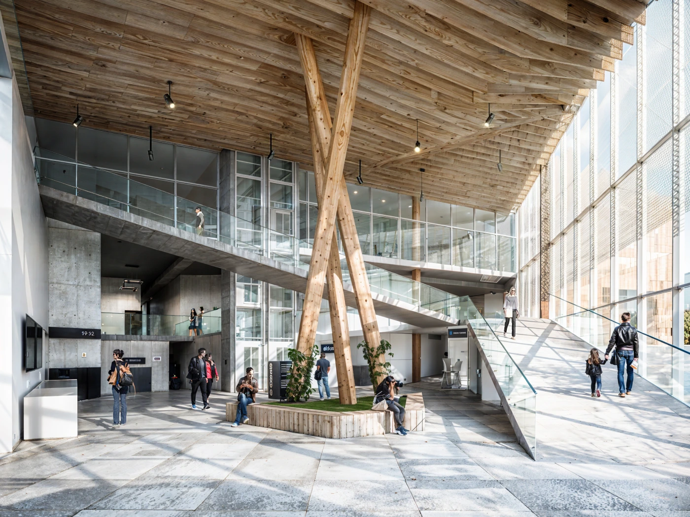 radiance-visual-architecture-3D-render-rendering-gallery-with-wooden-ceiling