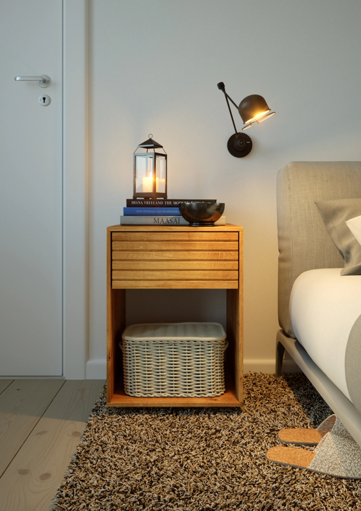 radiance-visual-product-3D-render-rendering-wooden-nightstand-with-drawer