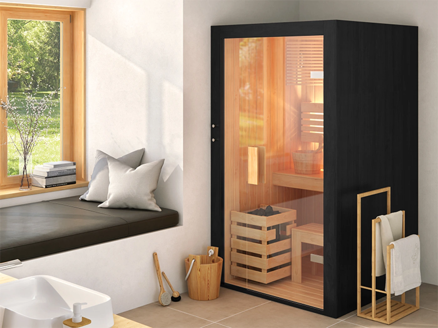 radiance-visual-product-3D-render-rendering-small-sauna-for-home-use