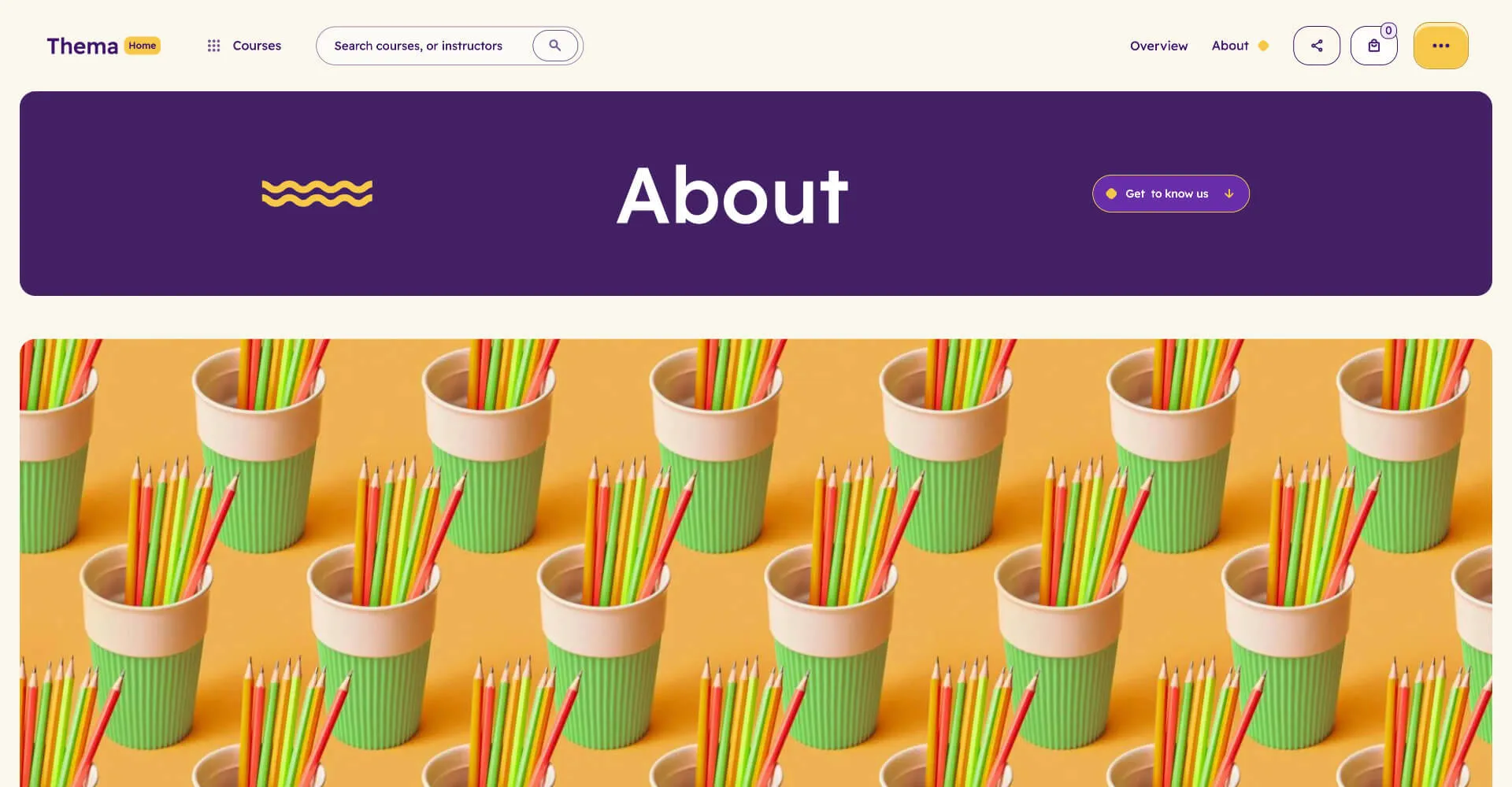 Thema: Education learning Webflow website template screen