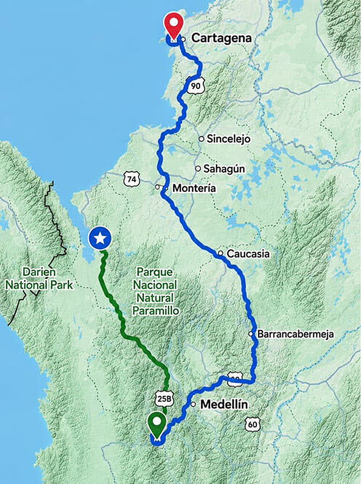 Map for the routes for the Pors and explain the positional advantage.